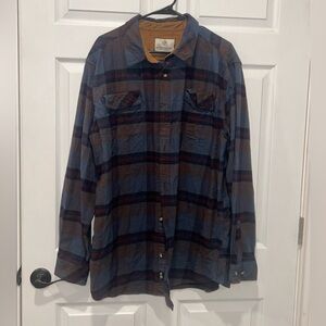 Mens Legendary Whitetails Buck Camp Button Up Flannel Shirt Size XLT